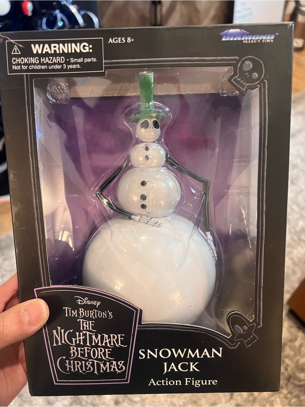 Disney Nightmare Before Christmas Snowman Jack Diamond Select Figure NIB